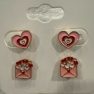 Festive Valentine’s Day Pink and Red Earring Set